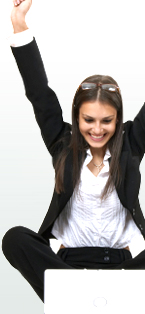 Happy customer has found exactly what she is looking for with Frontline Telephone Answering Service